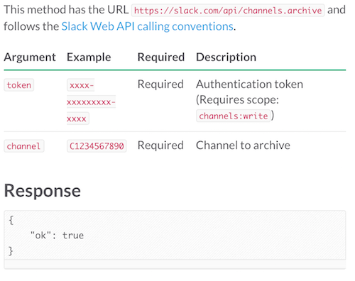 Slack archive channel